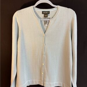 Eddie Bauer Women's Soft Blue Button-Up Cardigan